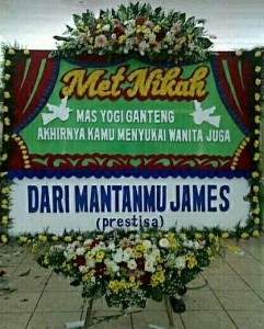 Harga Murah! Jual Karangan Bunga Papan Happy Wedding Di Kelurahan Ciganjur Kecamatan Jaga Karsa Jakarta Selatan