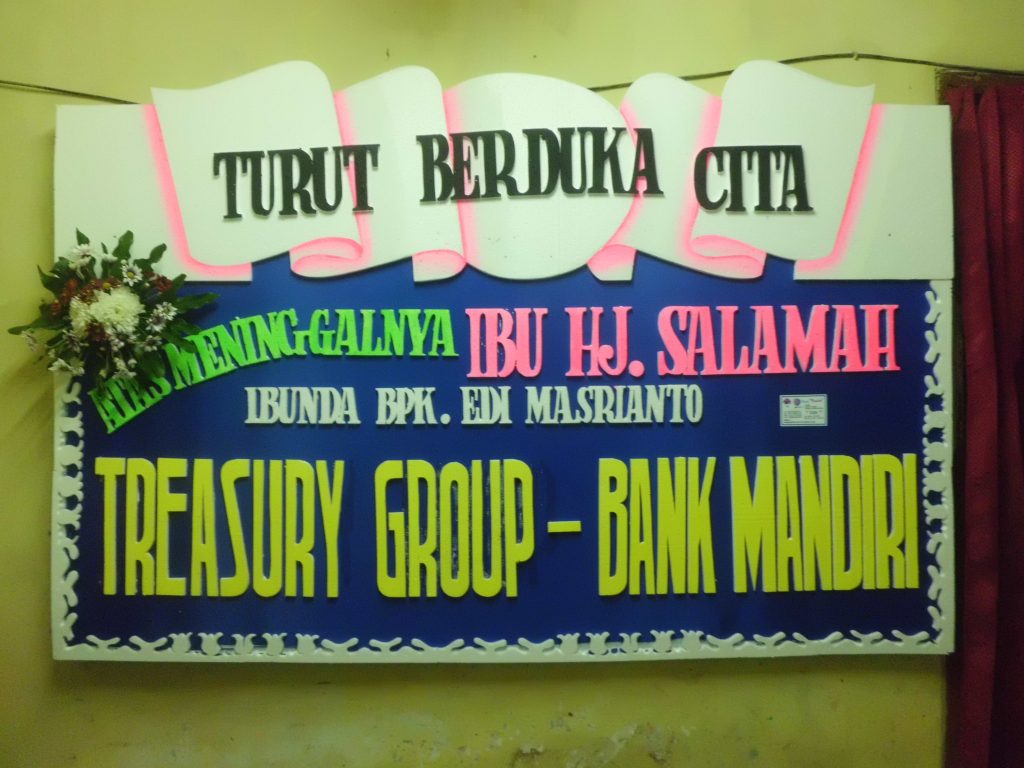 karangan bunga papan duka cita jemebr