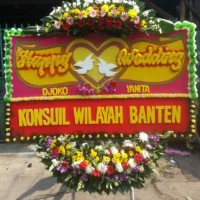 kirim karangan bunga happy wedding di kabupaten bandung barat
