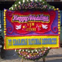 Jual Bunga Papan Wedding di Karawang Jawa Barat