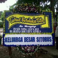pesan standing flower duka cita di daerah kelapa gading