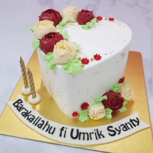 Flower Heart Cake Makassar
