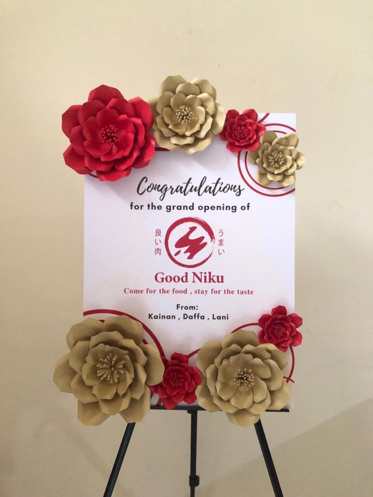 Paper Flower Board Congratulation 7 Prestisa