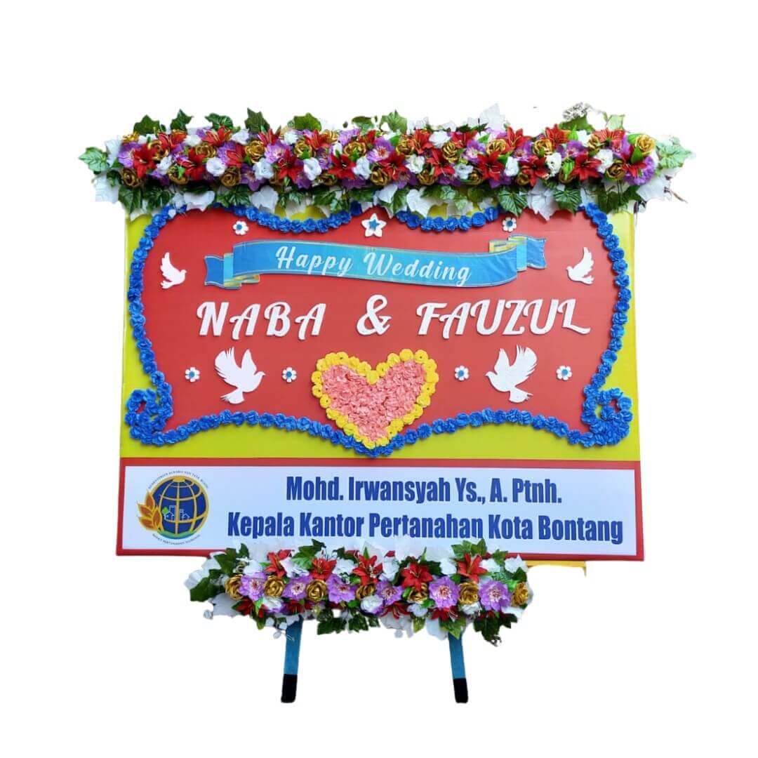 Karangan Bunga Papan Wedding - Kalimantan - 1