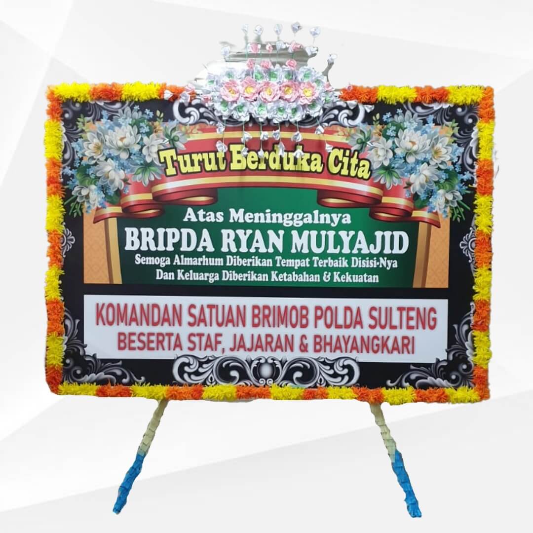 KARANGAN BUNGA PAPAN - DUKA CITA - SULAWESI - 001