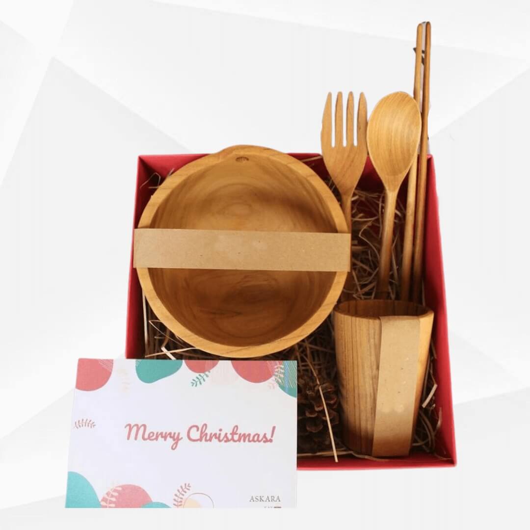 PARCEL PERALATAN MAKAN KAYU - WOODEN CUTLERY HPC-90
