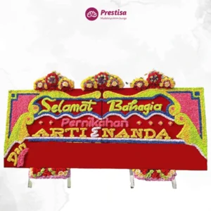 KARANGAN BUNGA PAPAN – WEDDING – MEDAN – 4