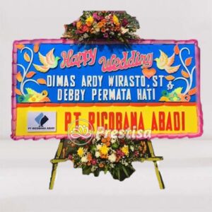 Karangan Bunga Papan - Wedding - Lampung - 853