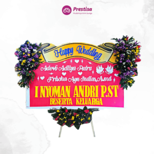 Karangan Bunga Papan Wedding - Jember - 2