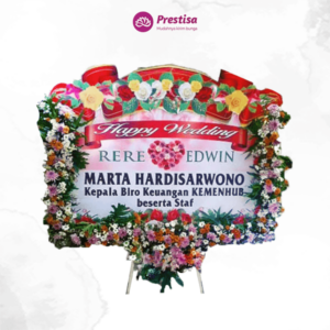 Karangan Bunga Papan Wedding - Jember - 1
