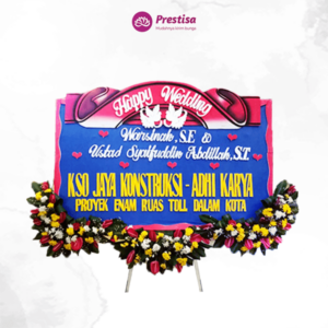 Karangan Bunga Papan Wedding - Jember - 4