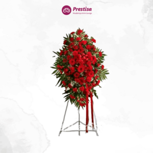 Karangan Bunga - Flame Red Standing Flower - Pekanbaru - 432