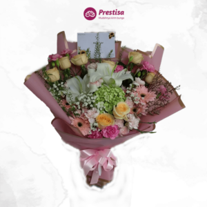 Karangan Bunga - Mix Pastel Bouquet - Pekanbaru - 423