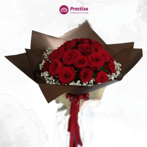 Karangan Bunga - Classic Red Rose Bouquet - Malang - 553