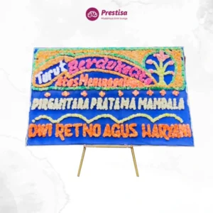 Karangan Bunga Papan Dukacita - Double - Pakal Pinang - Duka Cita - 02