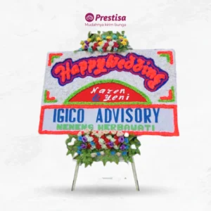 Karangan Bunga Papan Wedding - Single - Dumai  - Pekan Baru - 03