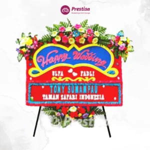 Karangan Bunga Papan Wedding - Single - Dumai - 09