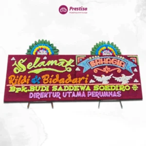 Karangan Bunga Papan Wedding - Double - Tanjung Pinang - 20