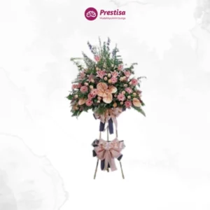 KARANGAN BUNGA – PINK RIBBON STANDING FLOWER – BANDUNG – 3