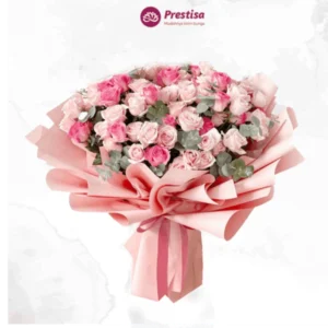 KARANGAN BUNGA – ELEGANT PINK BOUQUET – BATAM – 4