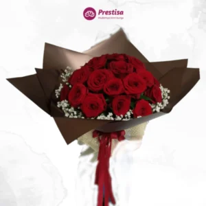 KARANGAN BUNGA – CLASSIC RED ROSE BOUQUET – BATAM – 5