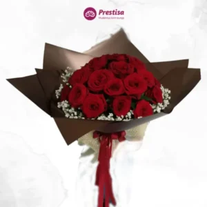 Karangan Bunga - Classic Red Rose Bouquet - Tuban - 1