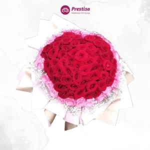 KARANGAN BUNGA – RED ROSE KOREAN BOUQUET – TEMANGGUNG – 1