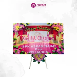 KARANGAN BUNGA PAPAN WEDDING – KUPANG – 1