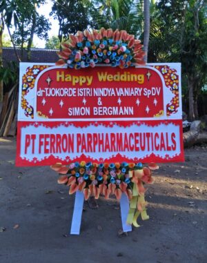 Karangan Bunga Papan Wedding - Mataram - 5