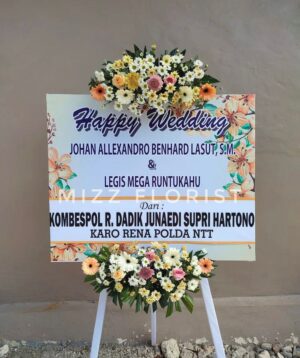 Karangan Bunga Papan Wedding - Kupang - 5