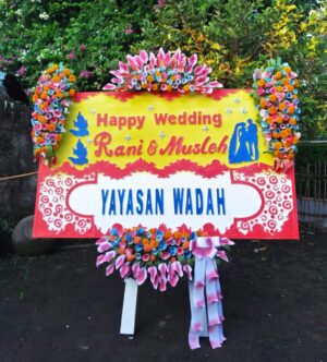 Karangan Bunga Papan Wedding - Mataram - 4
