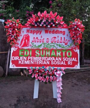 Karangan Bunga Papan Wedding - Mataram - 3