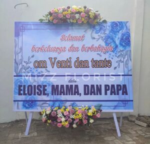 Karangan Bunga Papan Wedding - Kupang - 3