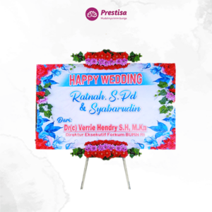 Karangan Bunga Papan Wedding - Bima - 4