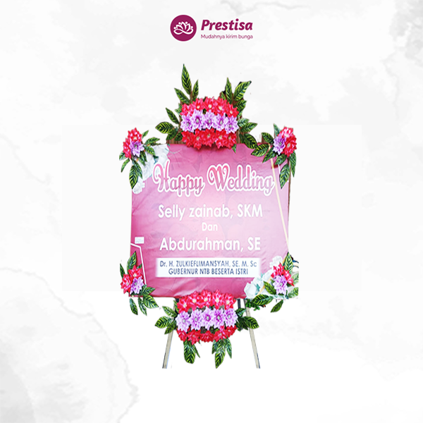 Karangan Bunga Papan Wedding - Tarakan - 1