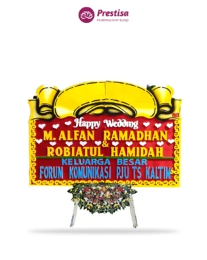 Karangan Bunga Papan Wedding - Samarinda - 4