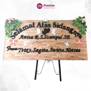 KARANGAN BUNGA PAPAN KAYU – MAKASSAR – 1