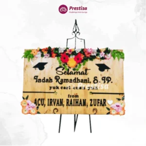 KARANGAN BUNGA PAPAN KAYU – MAKASSAR – 2