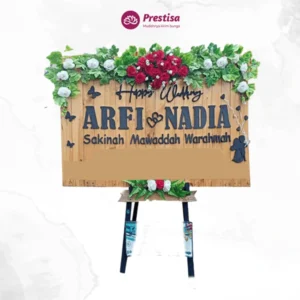 KARANGAN BUNGA PAPAN KAYU – MAKASSAR – 3