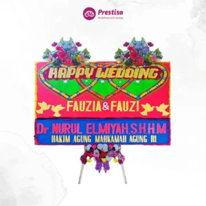 KARANGAN BUNGA PAPAN WEDDING – MAKASSAR – 1