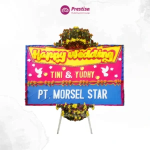 KARANGAN BUNGA PAPAN WEDDING – MAKASSAR – 2
