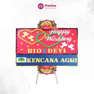 KARANGAN BUNGA PAPAN WEDDING – MAKASSAR – 5