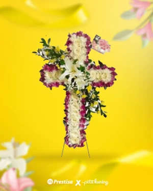 Standing Flower Salib - Pita Kuning - 02