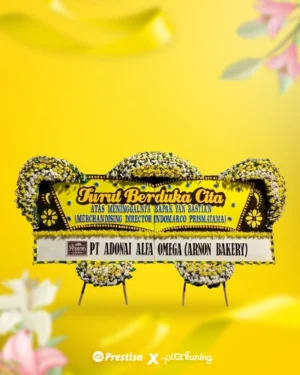 Bunga Papan Duka Cita - Pita Kuning - 03