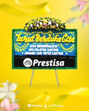 Bunga Papan Duka Cita - Pita Kuning - 06