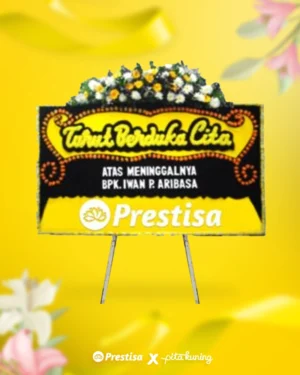 Bunga Papan Duka Cita - Pita Kuning - 07