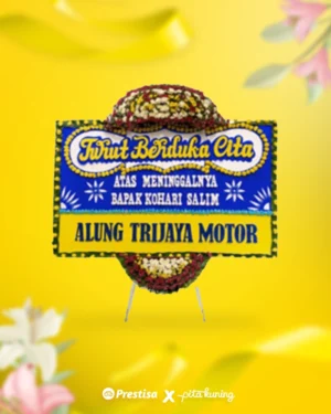 Bunga Papan Duka Cita - Pita Kuning - 10