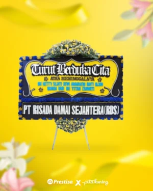 Bunga Papan Duka Cita - Pita Kuning - 09