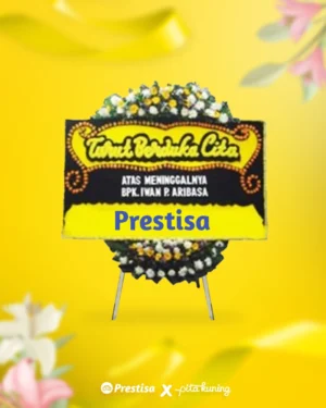 Bunga Papan Duka Cita - Pita Kuning - 08