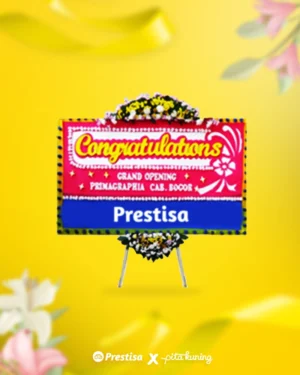 Bunga Papan Congratulation - Pita Kuning - 09